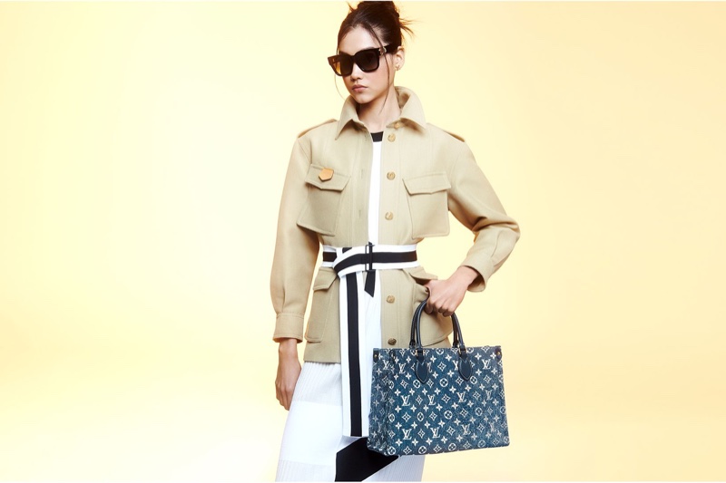Beyoncé Wore an Area Denim Embellished Ensemble with a Louis Vuitton Handbag  – Fashion Bomb Daily