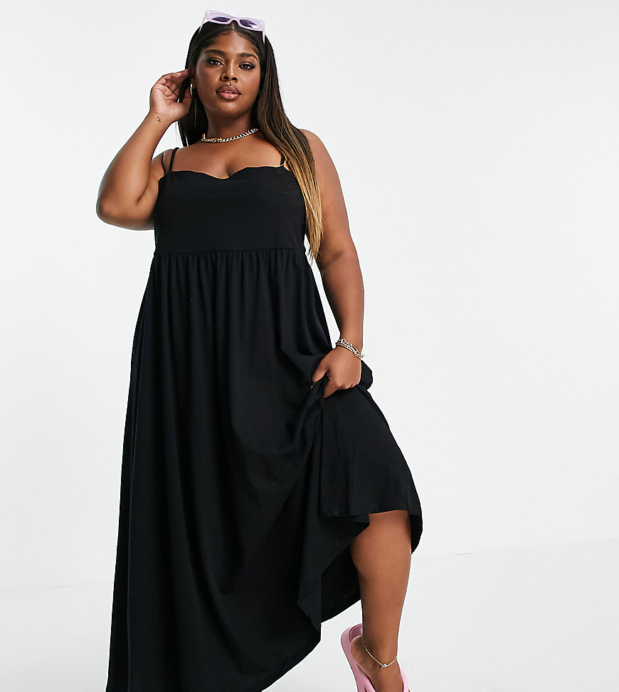 Asos plus size black dresses on sale