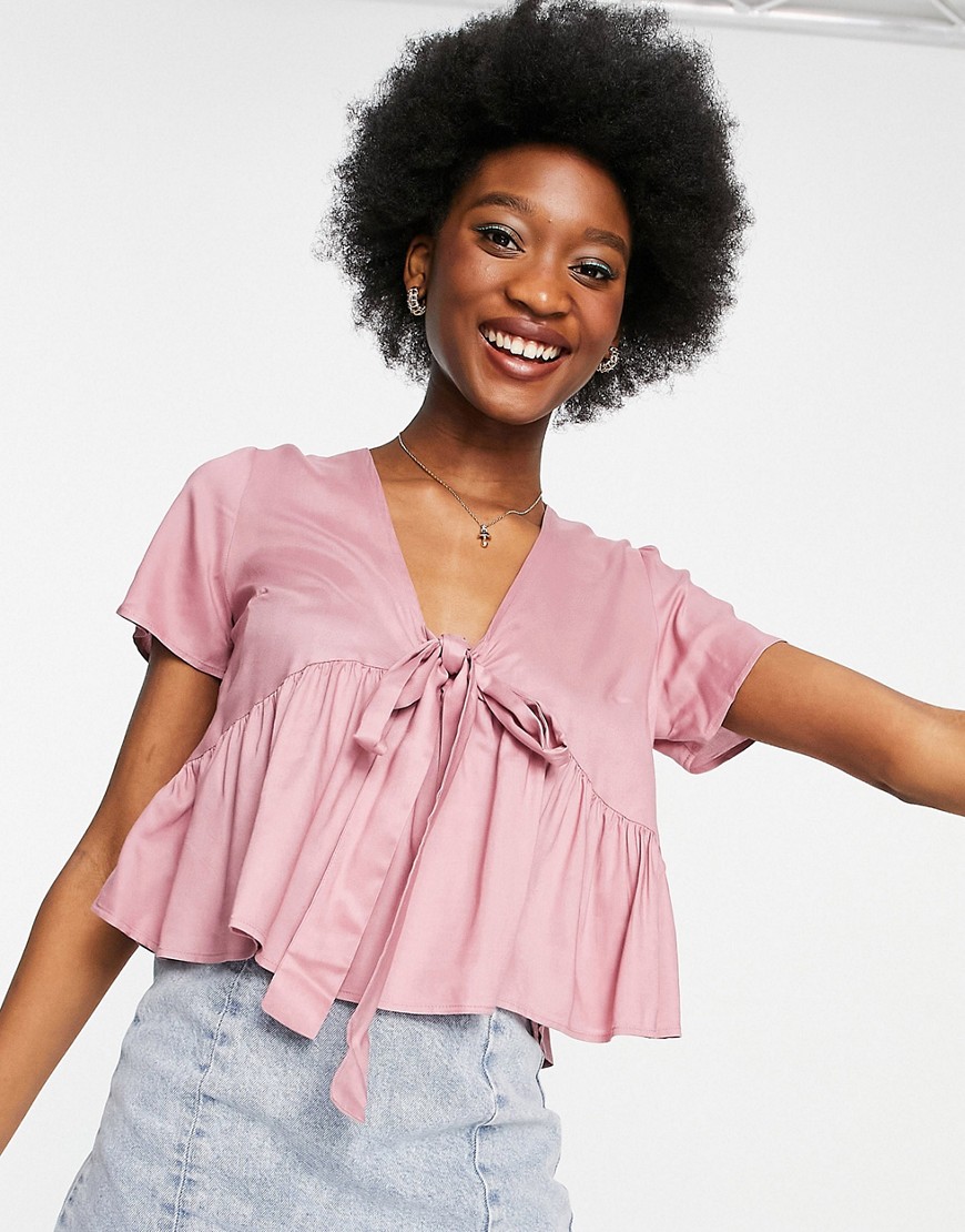 asos pink blouse