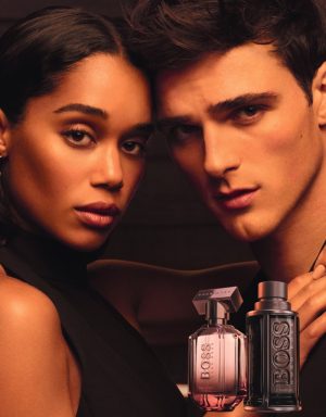 Laura Harrier BOSS the Scent Fragrance Campaign