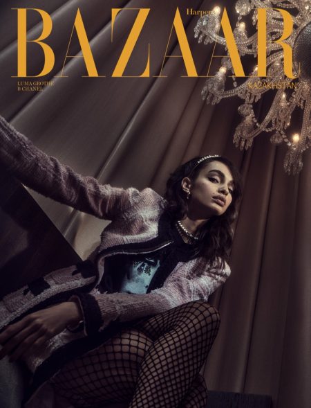 Luma Grothe Harper's Bazaar Kazakhstan 2022 Cover Chanel Photos