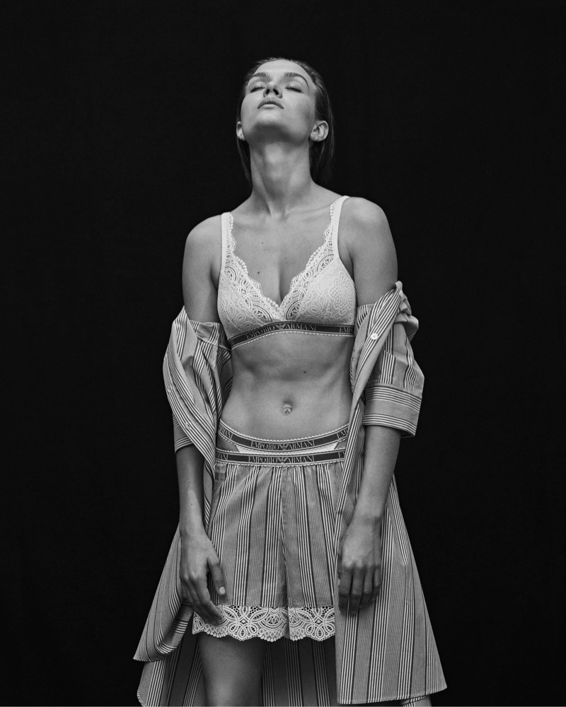 Josephine Skriver Emporio Armani Underwear Spring 2022 Campaign