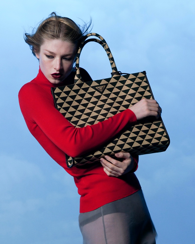 Hunter Schafer Prada Symbole Handbag 2022 Campaign