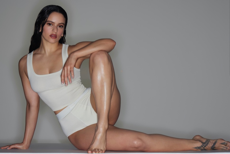 Rosalía SKIMS Cotton Campaign 2022 Underwear Photos