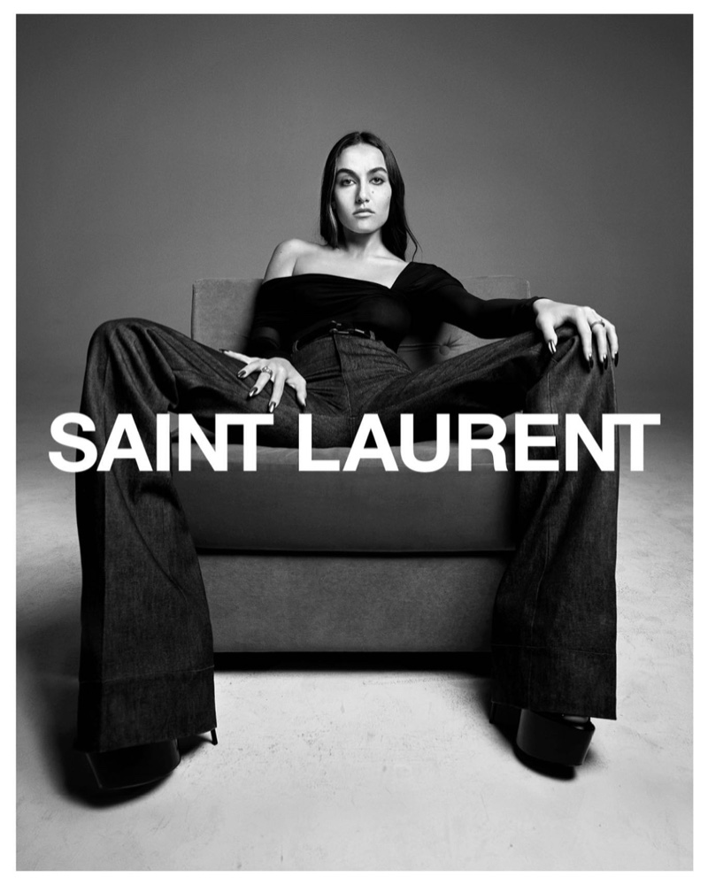 Hailey Bieber Wears Saint Laurent Icare Bag