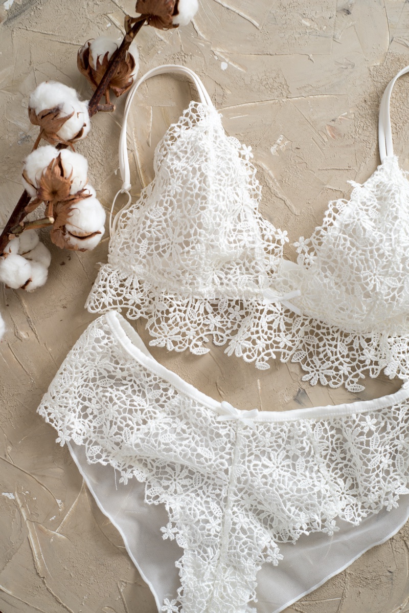 Set of lace, Embroidery thread (bra + pants) - Shop brababa-lace