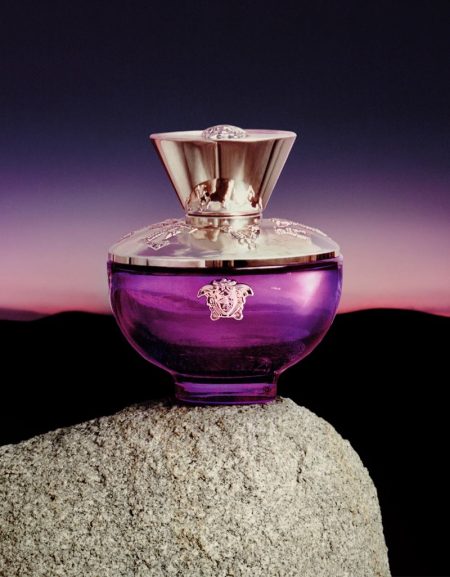 Versace Dylan Purple Fragrance Campaign Iris Law