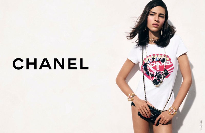 Vintage Chanel Paris Boutique Top Tee Girl Women Bootleg Made In France  Shirt 90  eBay