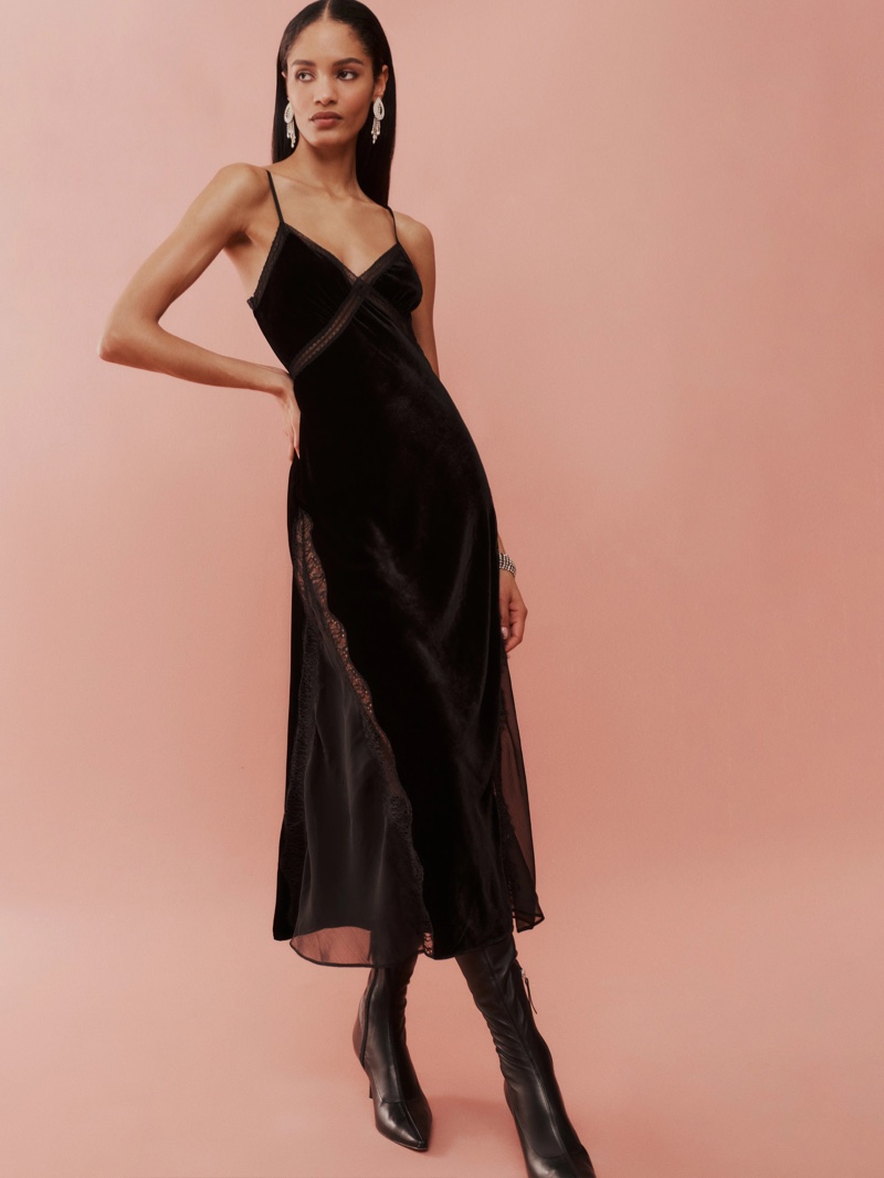 Reformation Ziah Velvet Dress