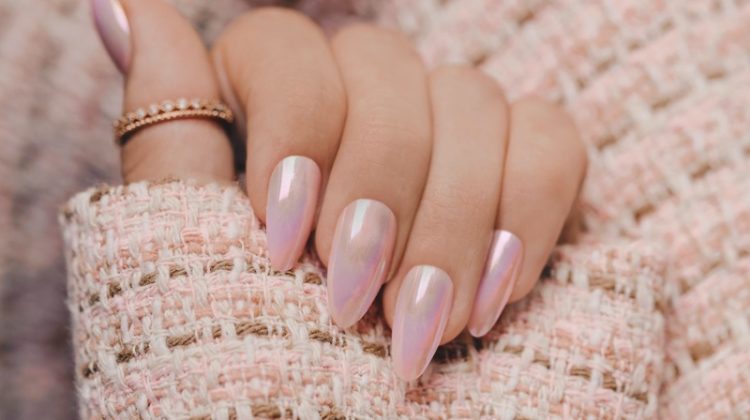 Pink Chrome Nails