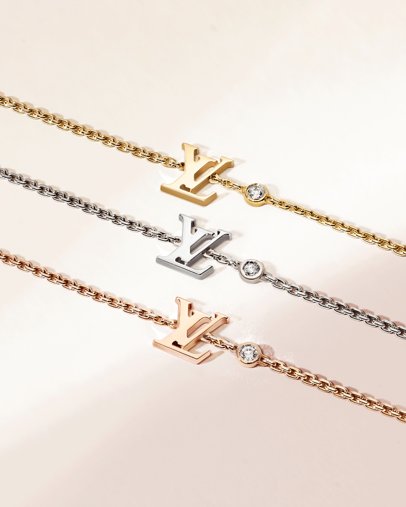 Shop Louis Vuitton Idylle blossom lv bracelet, pink gold and