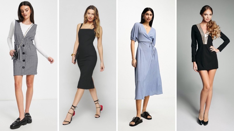 Popular Basics, Dresses, Cute Grey Bodycon Knee Length Dress With Choker