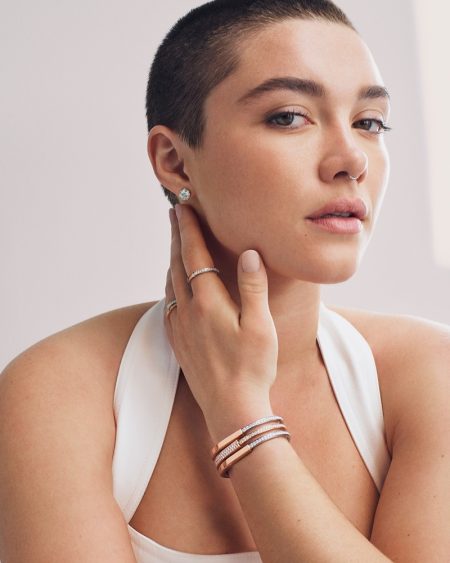 Florence Pugh Stuns in Tiffany & Co.'s Lock Jewelry