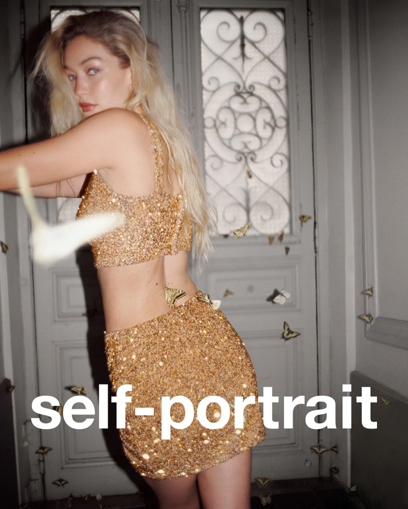 Gigi Hadid & Butterflies Front Self-Portrait Fall 2023