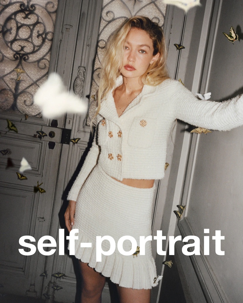 Natural-looking Gigi Hadid Fronts Self-Portrait Fall Campaign – WWD
