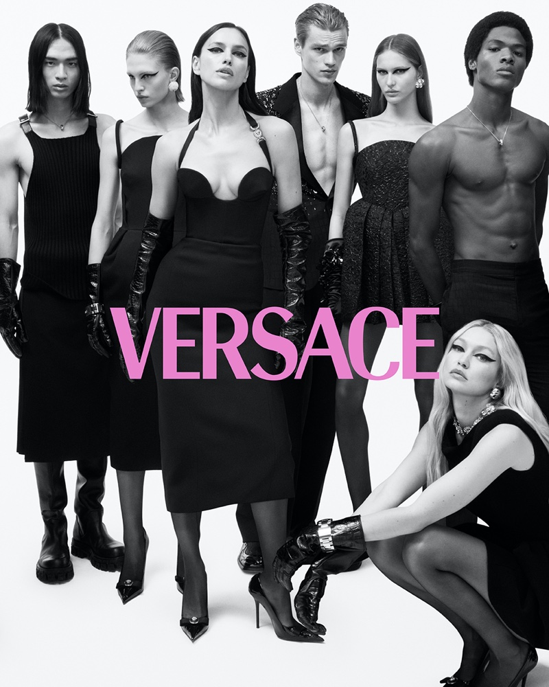 Gigi and Bella Hadid Bring Back the Power Pump, While Irina Shayk Stomps  Out in Platforms at Versace's Milan Men's Show