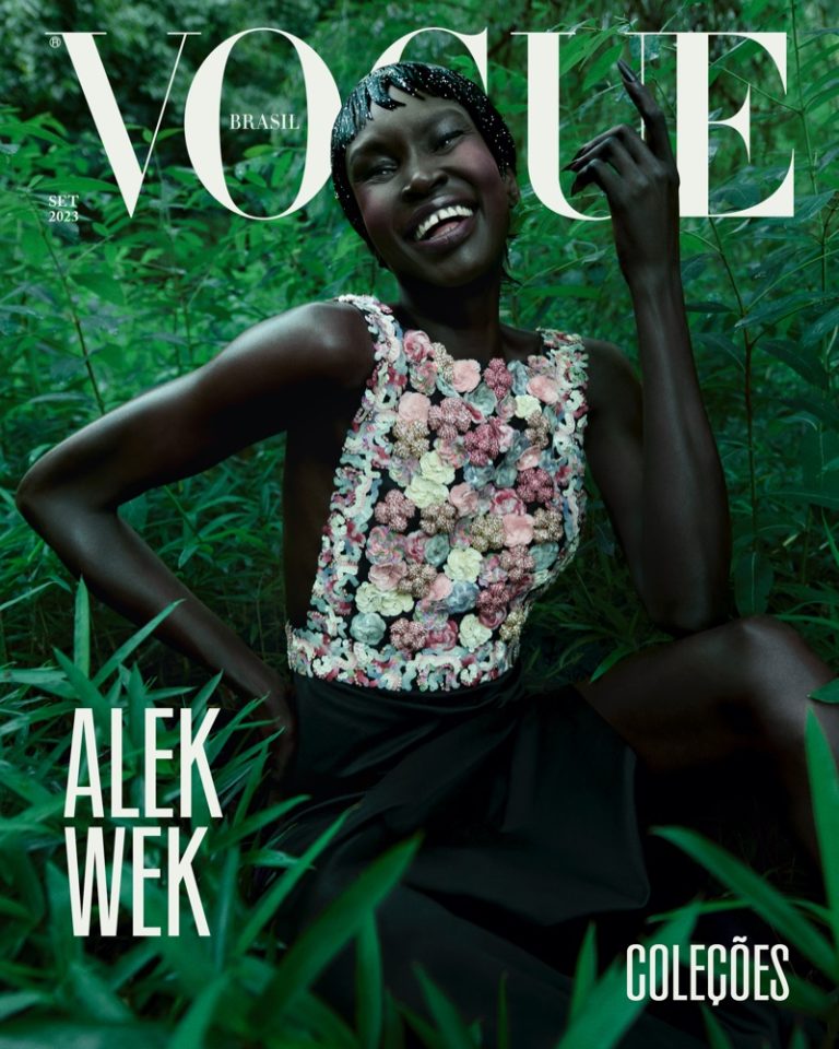 Alek Wek Shines in Chanel for Vogue Brazil Cover