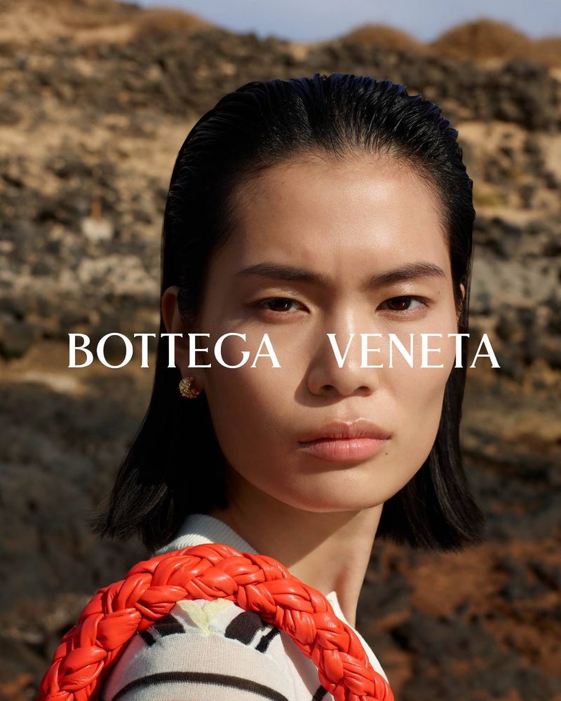 Haojie Qi is ready for her closeup in Bottega Veneta's Summer Solstice 2024 campaign.