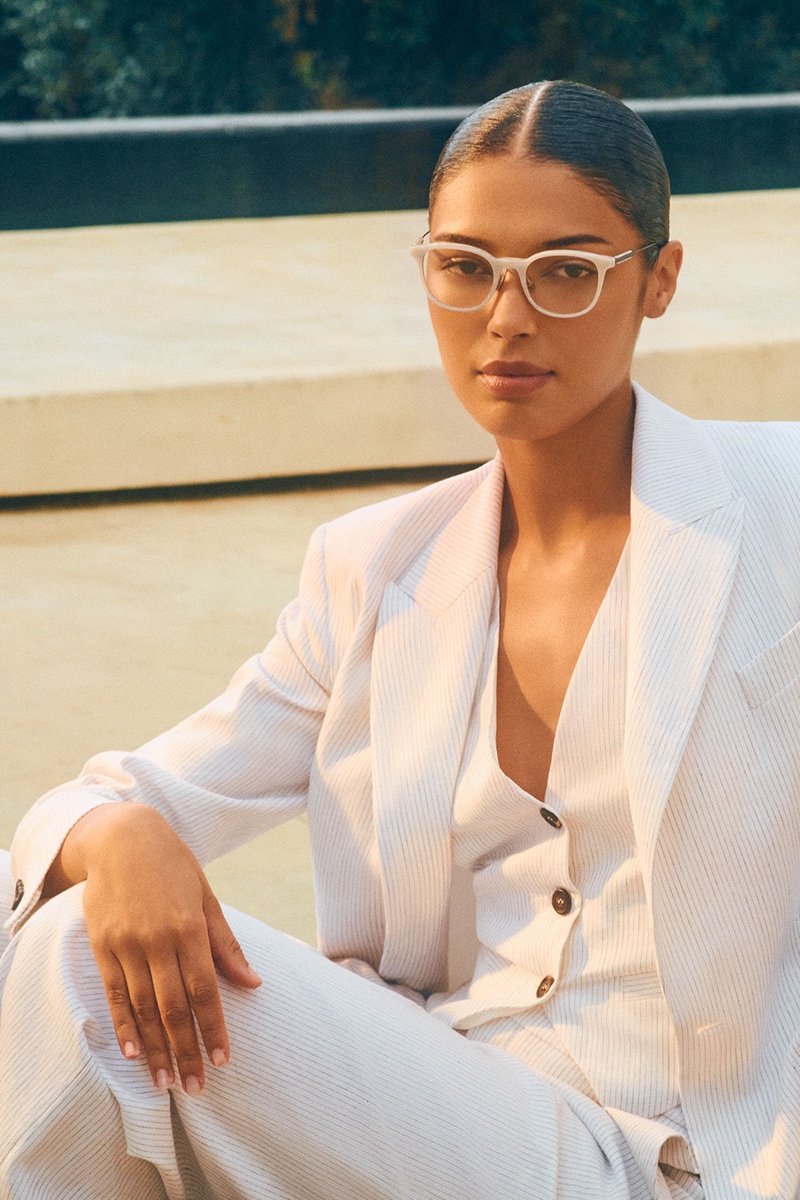 For spring-summer 2024, Brunello Cucinelli's eyewear collection gets paired with its signature tailored clothing.
