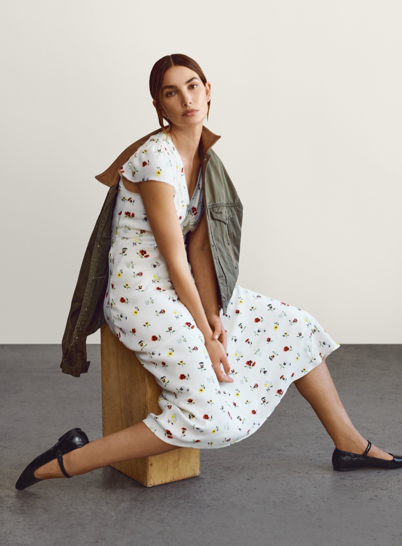 Gap x DÔEN features a floral print dress for its new collaboration.