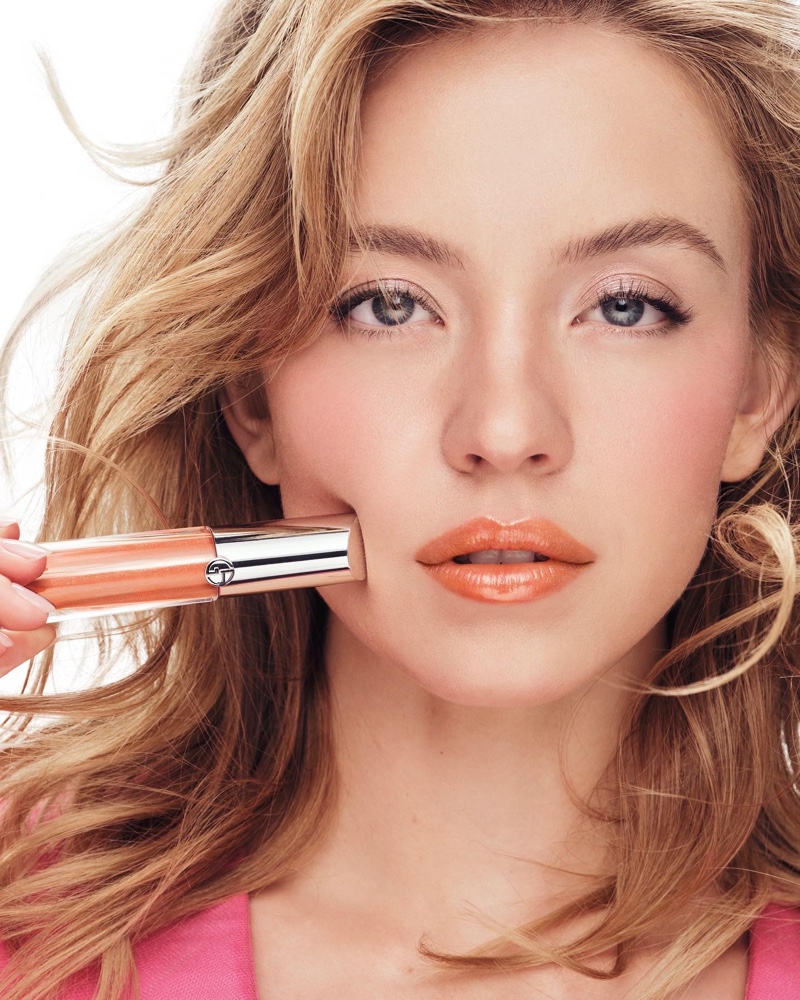 Sydney Sweeney Armani Beauty Prisma Glass Lipgloss 2024 Ad