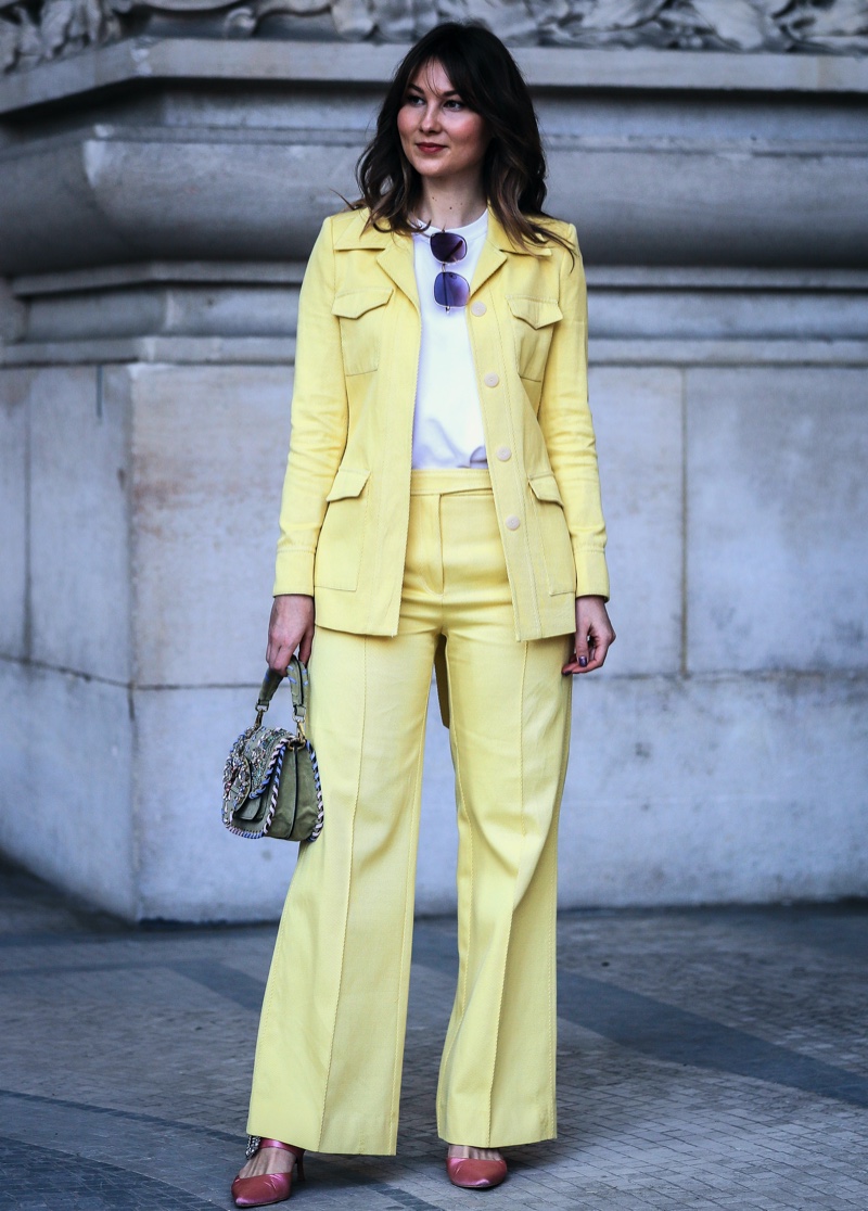 Yellow Pantsuit Summer Outfit