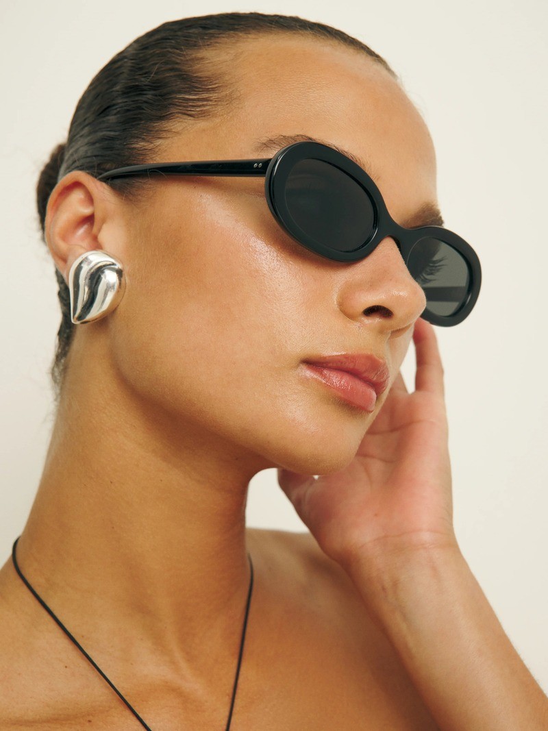 Reformation x Jimmy Fairly The Coline Sunglasses in Black $185