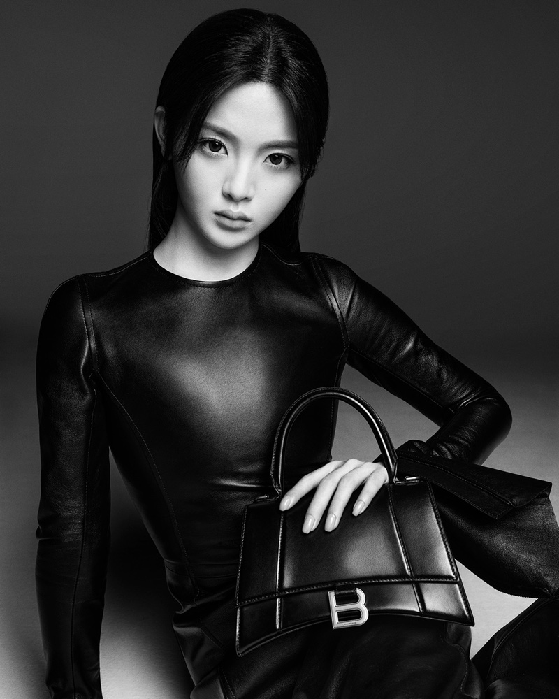 Actress Yang Chaoyue stars in Balenciaga Hourglass bag ad.