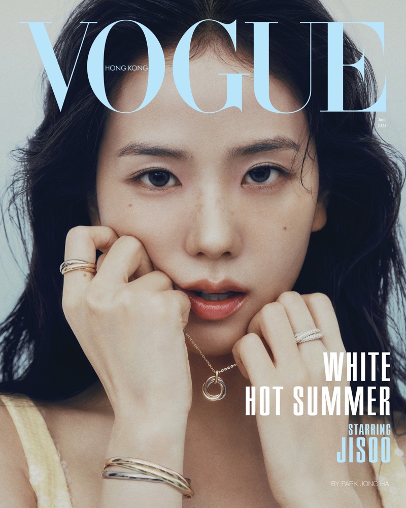 Ready for her closeup, Blackpink's Jisoo wears Cartier jewelry on Vogue Hong Kong's June 2024 cover.