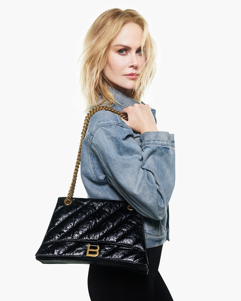 Nicole Kidman Balenciaga Crush Bag 2024 Ad