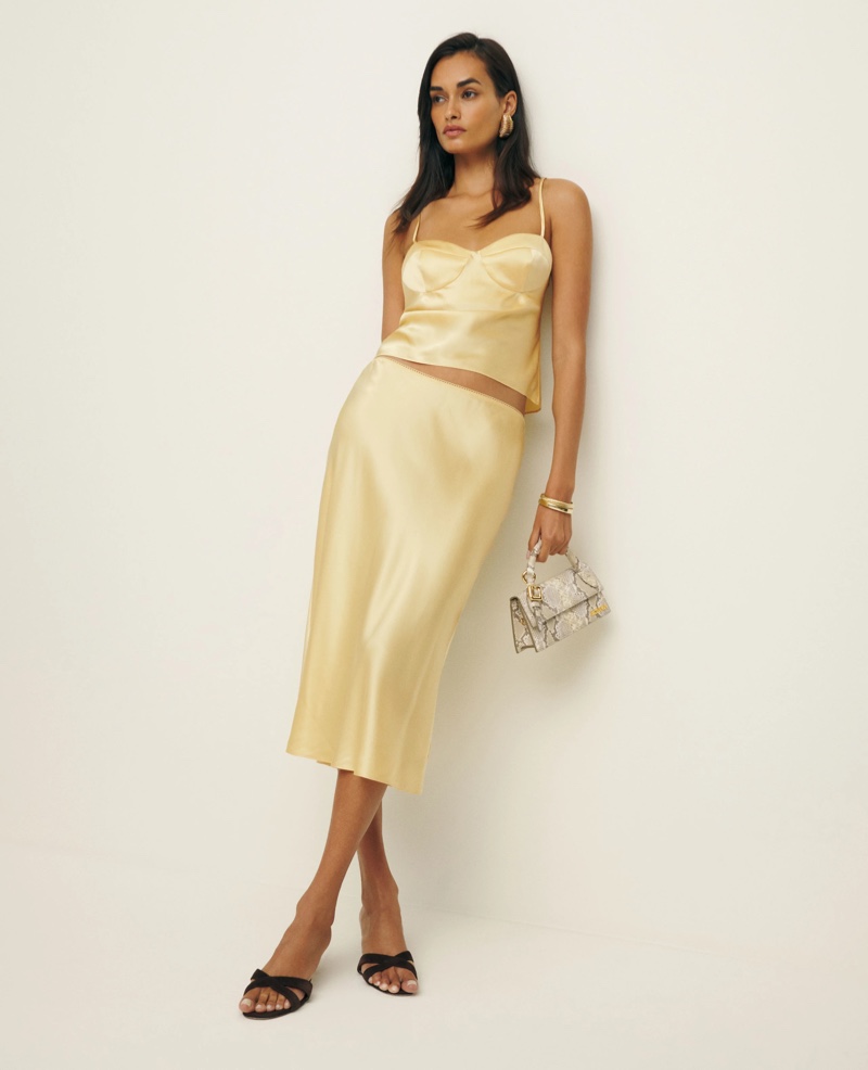 Reformation Sia Silk Two Piece $278