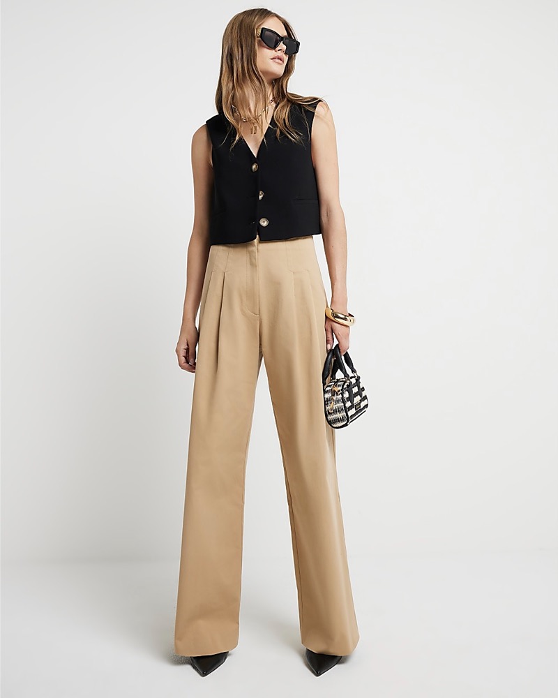 Wide Leg Trousers Vest Smart Casual Attire River Island