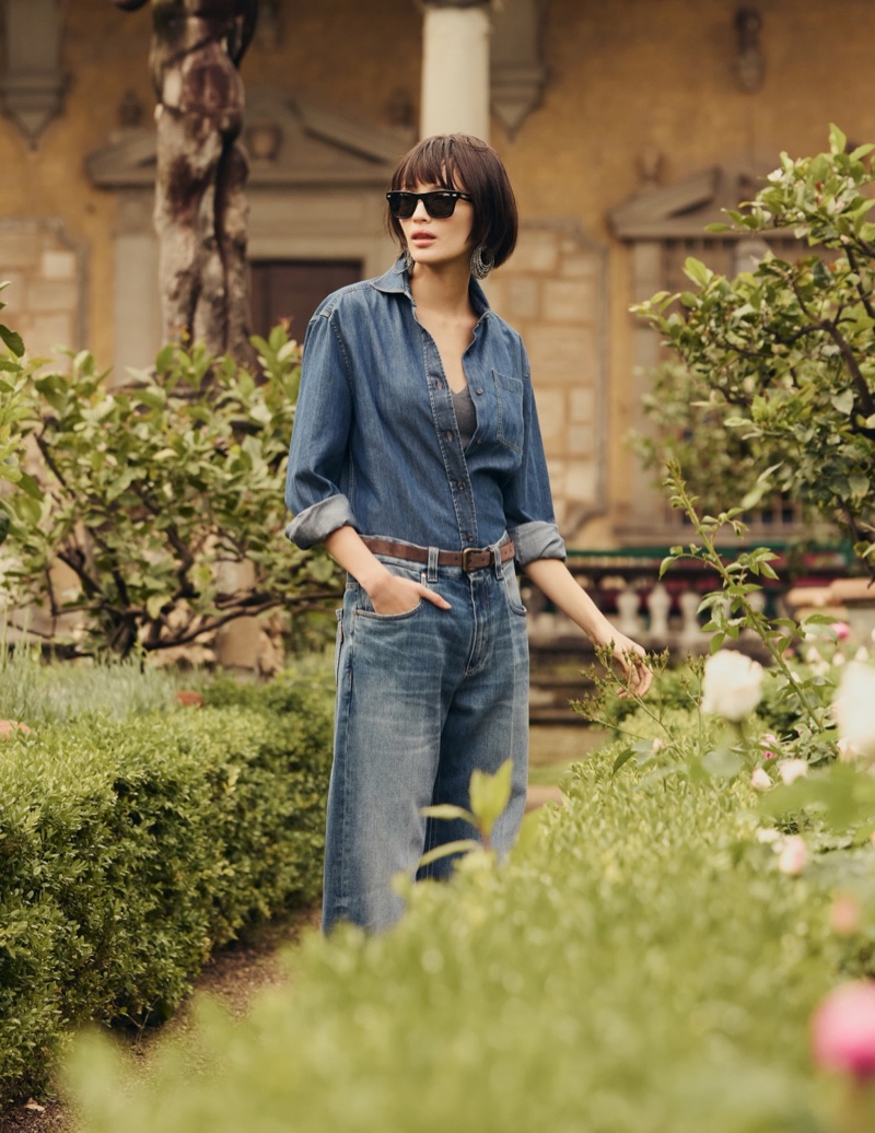 Denim takes center stage in Brunello Cucinelli's fall 2024 collection.