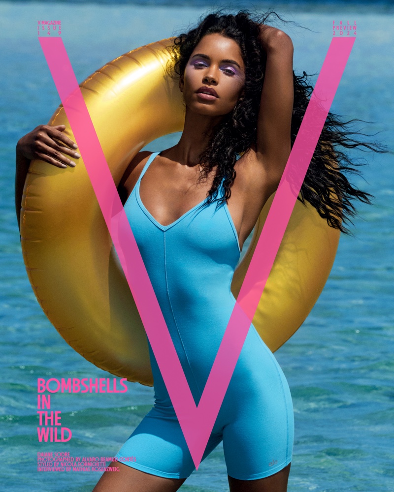 Daiane Sodre wears Alo Yoga on V Magazine V149 Fall Preview 2024 cover.