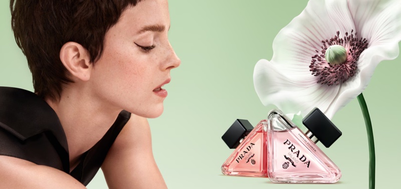 Emma Watson Prada Paradoxe Virtual Flower Eau de Parfum Ad