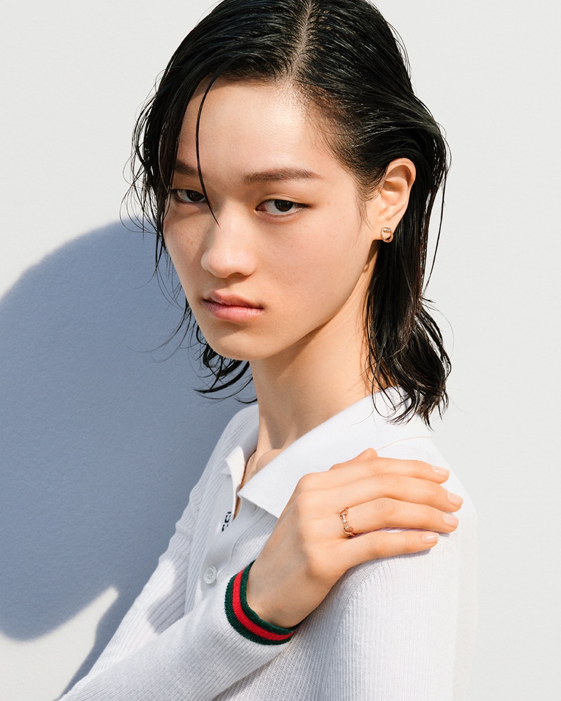 Chloe Oh fronts Gucci Horsebit Fine Jewelry 2024 campaign.