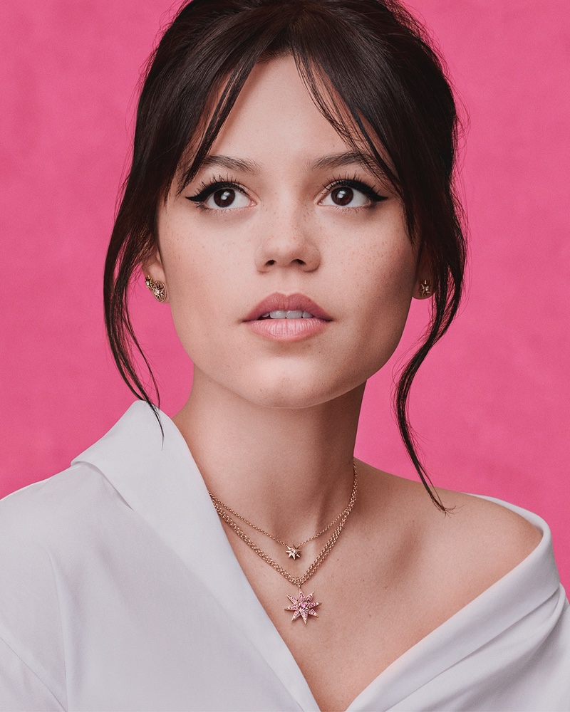 Actress Jenna Ortega shines in Dior's Étoile des Vents jewelry.