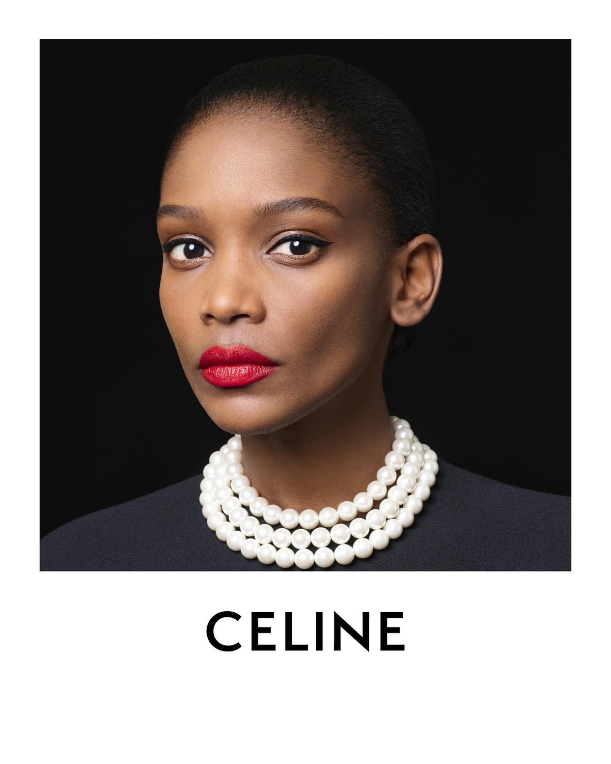 Elibeidy wears Celine Beauté Le Rouge Celine.