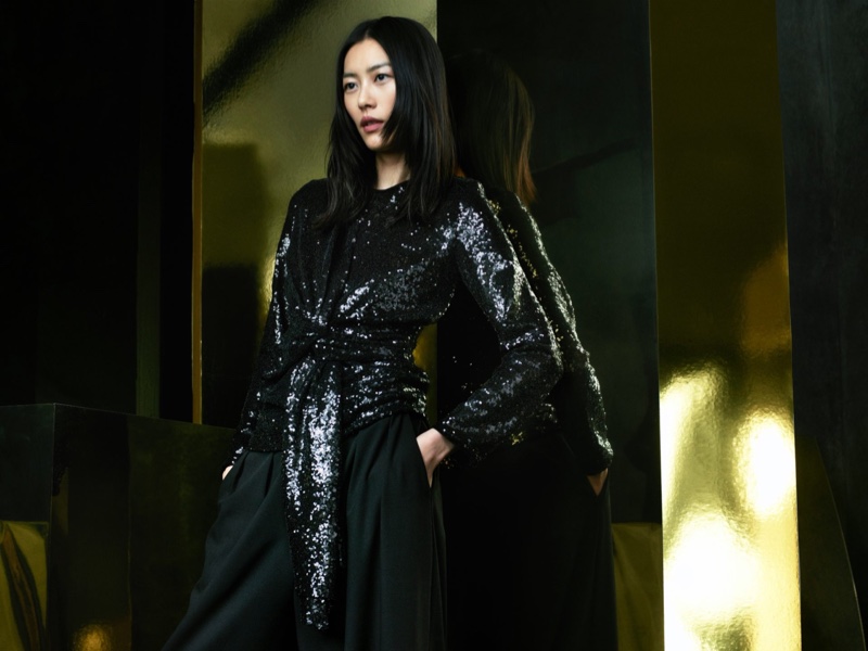 Liu Wen sparkles in the Donna Karan fall 2024 ad campaign.