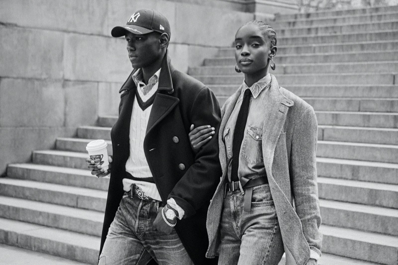 Cheikh Dia and Maty Fall shows off Polo Ralph Lauren styles for the brand's fall 2024 campaign.