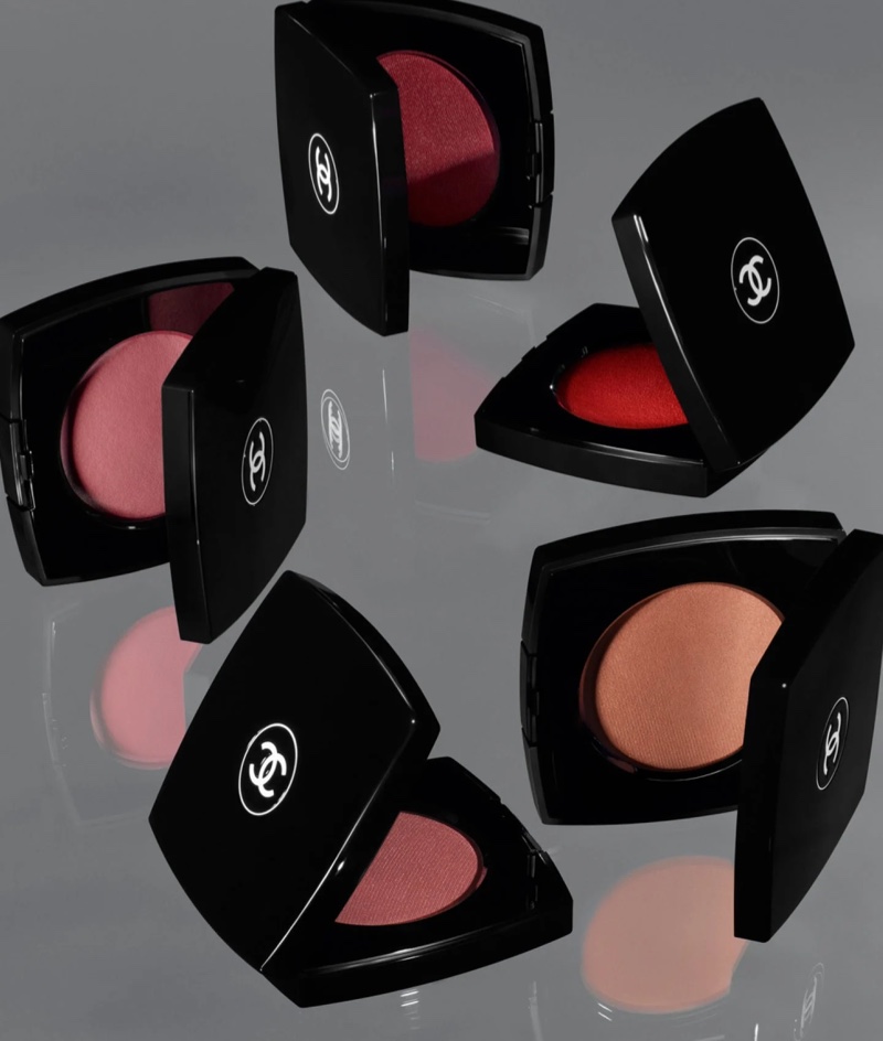 Five shades from Chanel's Joues Contraste Intense blush line.