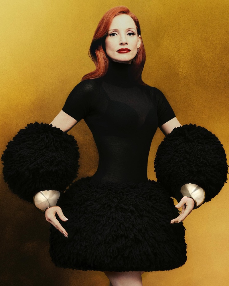 Clad in a black ensemble, Jessica Chastain impresses for Beymen's fall 2024 ad.