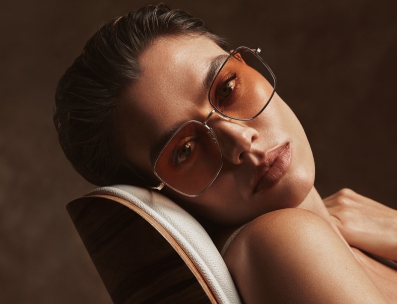 The Noralee sunglasses stand out in Oliver Peoples' fall 2024 campaign.