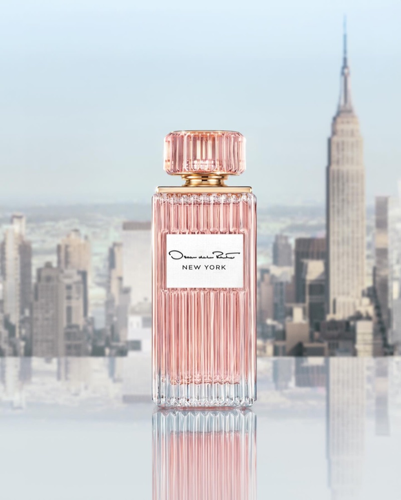 A look at the Oscar de la Renta New York Eau de Parfum bottle.