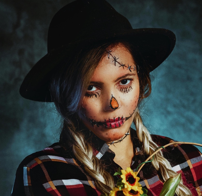 Scarecrow Halloween Makeup Look