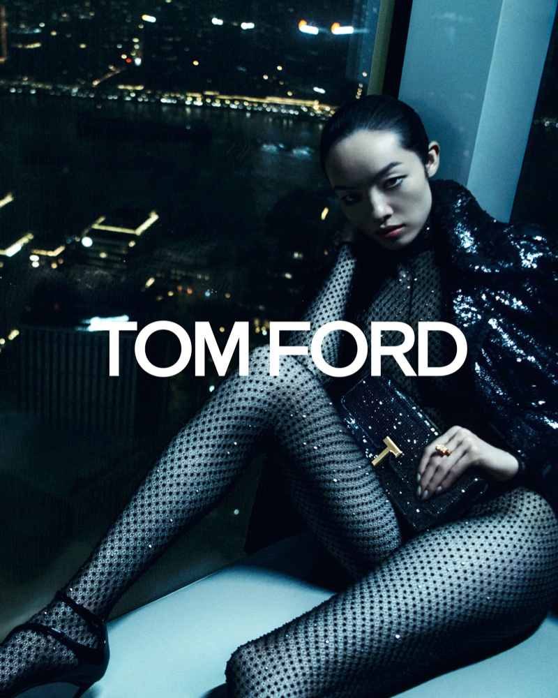 Fei Fei Sun shimmers in sequins for Tom Ford's fall 2024 ad.