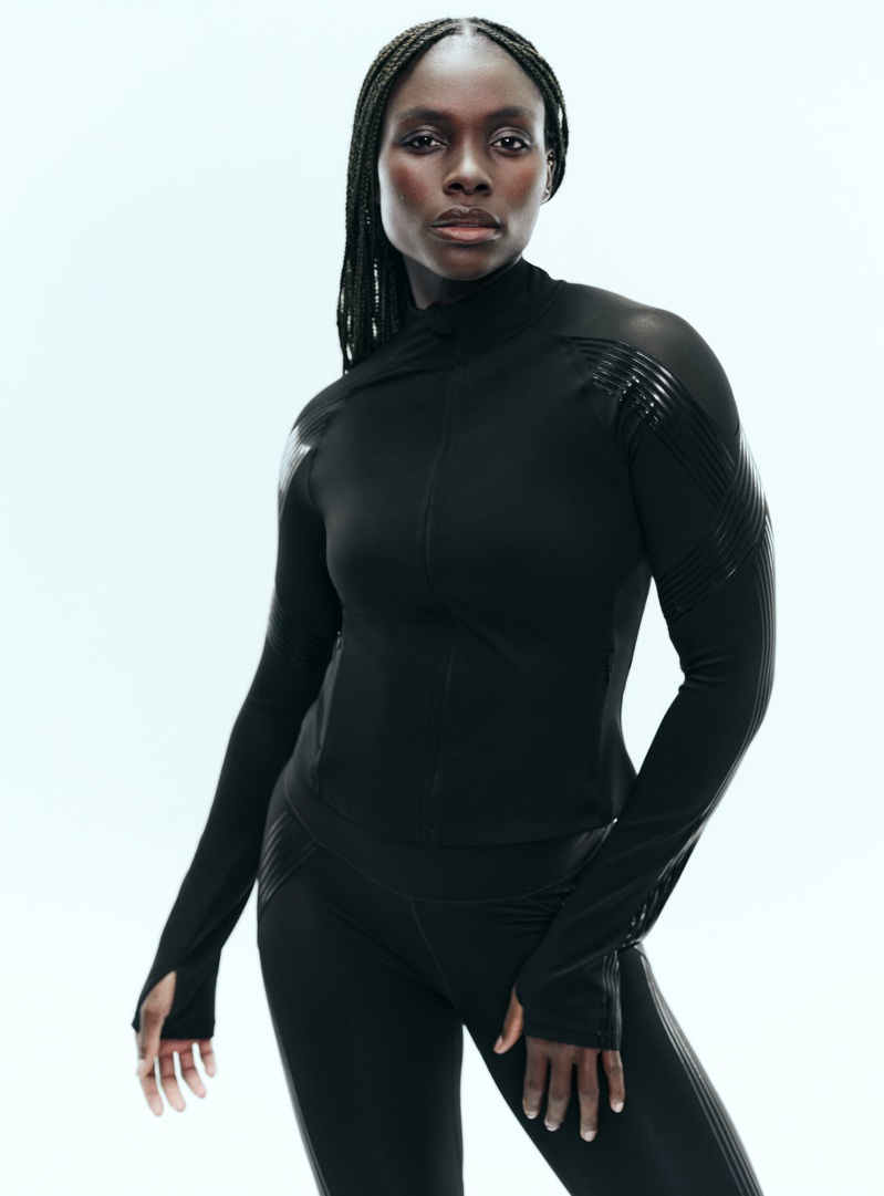 Jeneil Williams layers up in VSX by Victoria's Secret's 2024 collection.