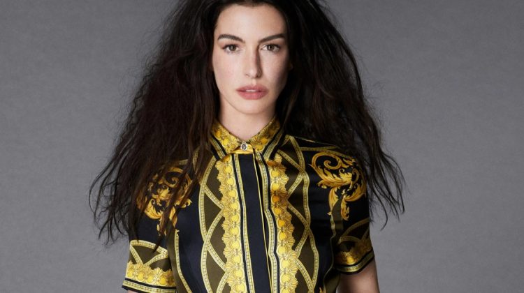 Anne Hathaway & Versace Deliver Iconic Style in New Ad