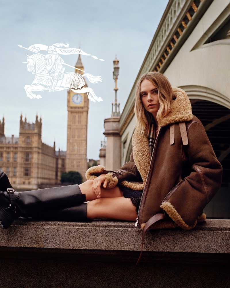 Cara Delevingne Burberry Weather Outerwear 2024 Campaign