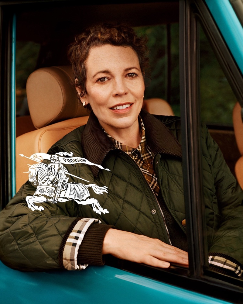 Actress Olivia Colman fronts It's Always Burberry Weather campaign.